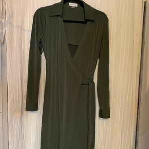 Calvin Klein Olive Green Wrap dress